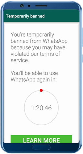 activar número de whatsapp prohibido