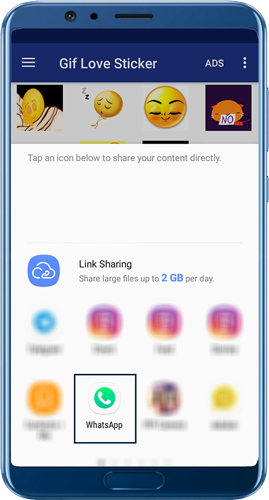Download GIF stickers WhatsApp