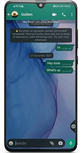 Transparante WhatsApp chat