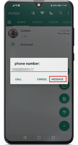how to whatsapp without saving number on android
