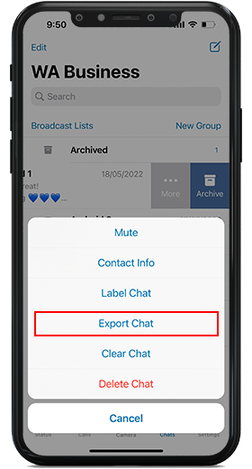 transfer whastapp chat to new iphone