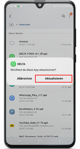 Aktualisieren Sie Delta WhatsApp für Android apk