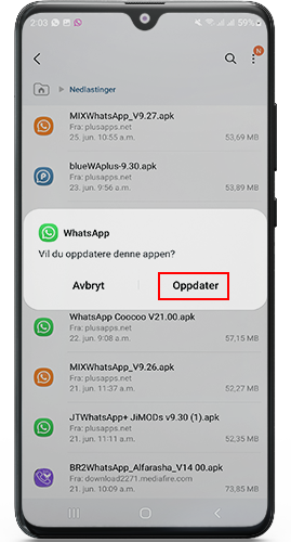 Oppdater WhatsApp ny versjon 2022