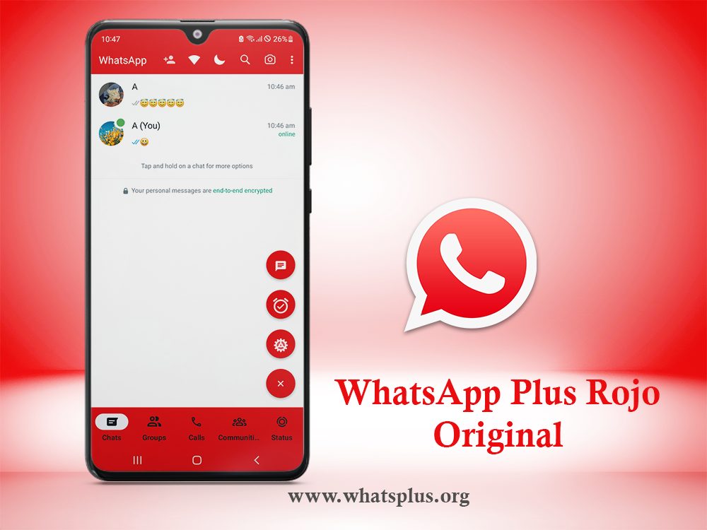 whatsapp plus rojo original