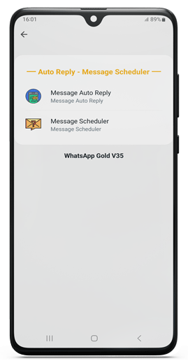 Message Options in Whatsapp gold