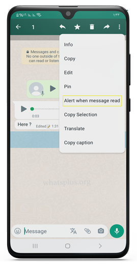 get a notification when your message got read in khaled whatsapp gold